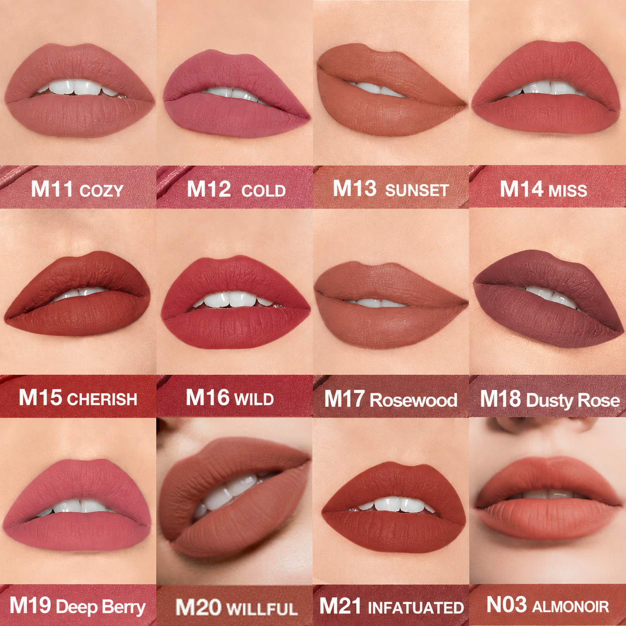 O.TWO.O Misty Kiss Color-Lock Velvet Matte Lipstick