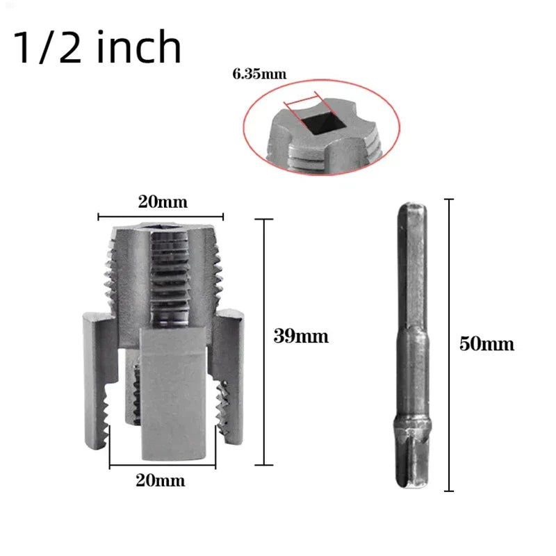 2 Pack PVC Pipe Threader 1/2 and 3/4